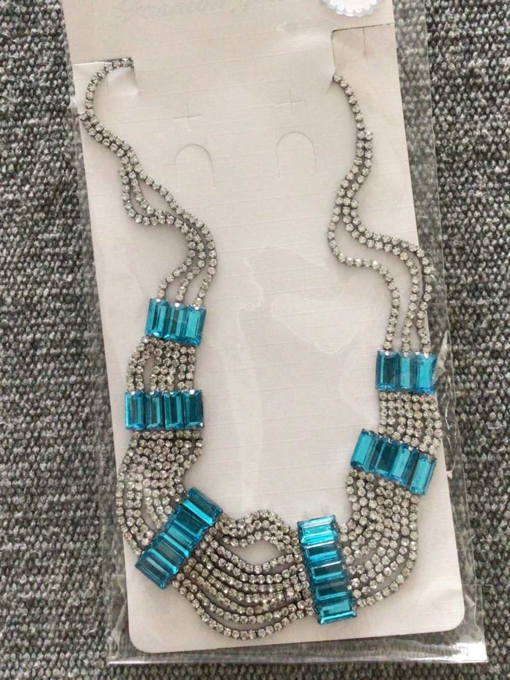 New Never Worn Something Blue? Rhinestone Necklace Beautiful Piece For A Bride